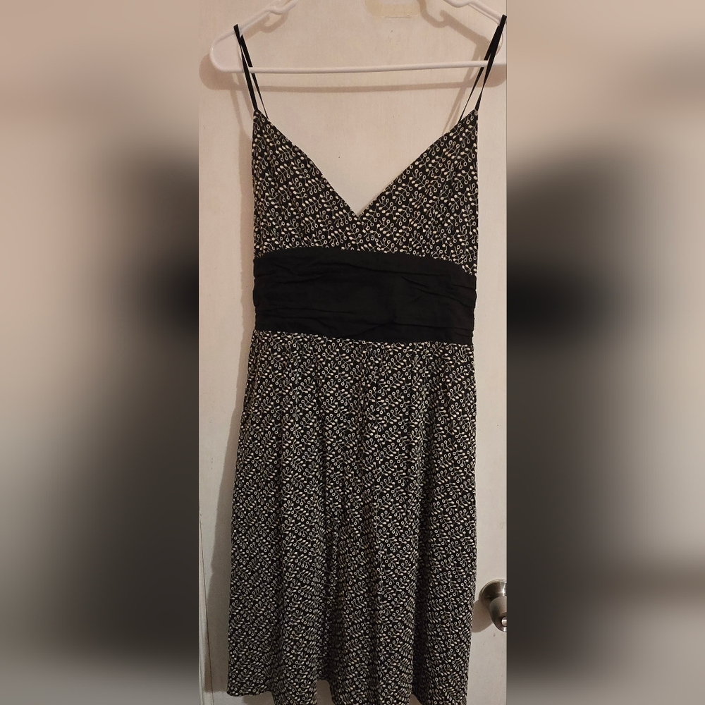 Max Studio Black and White Flare Dress